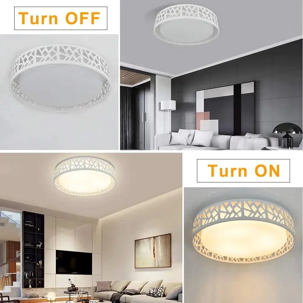 Modern Hollow Flush Mount Ceiling Light - Image 5
