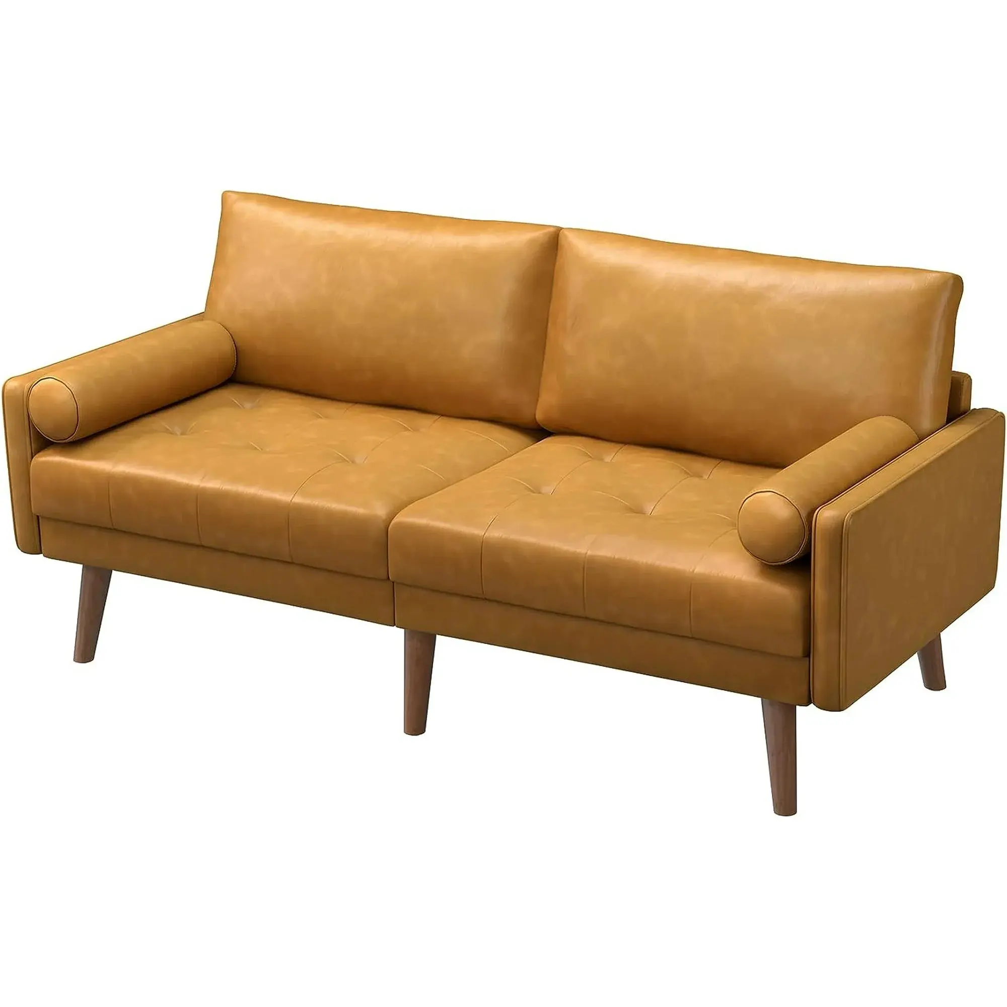 Modern Leather Loveseat Couch - Image 2