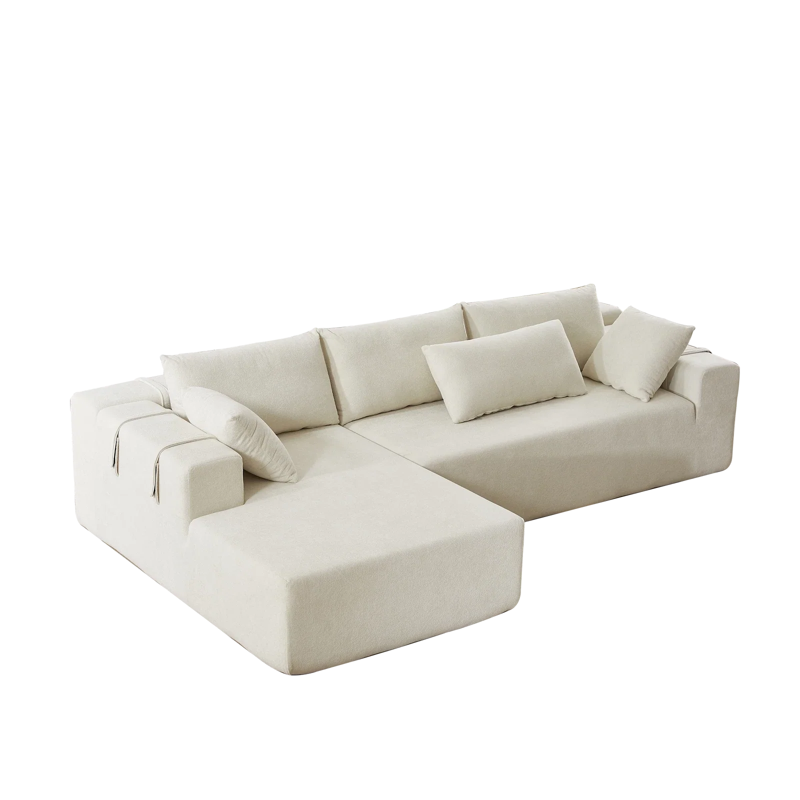 Modern Modular L Shaped Sectional Sleeper Couch - Image 2
