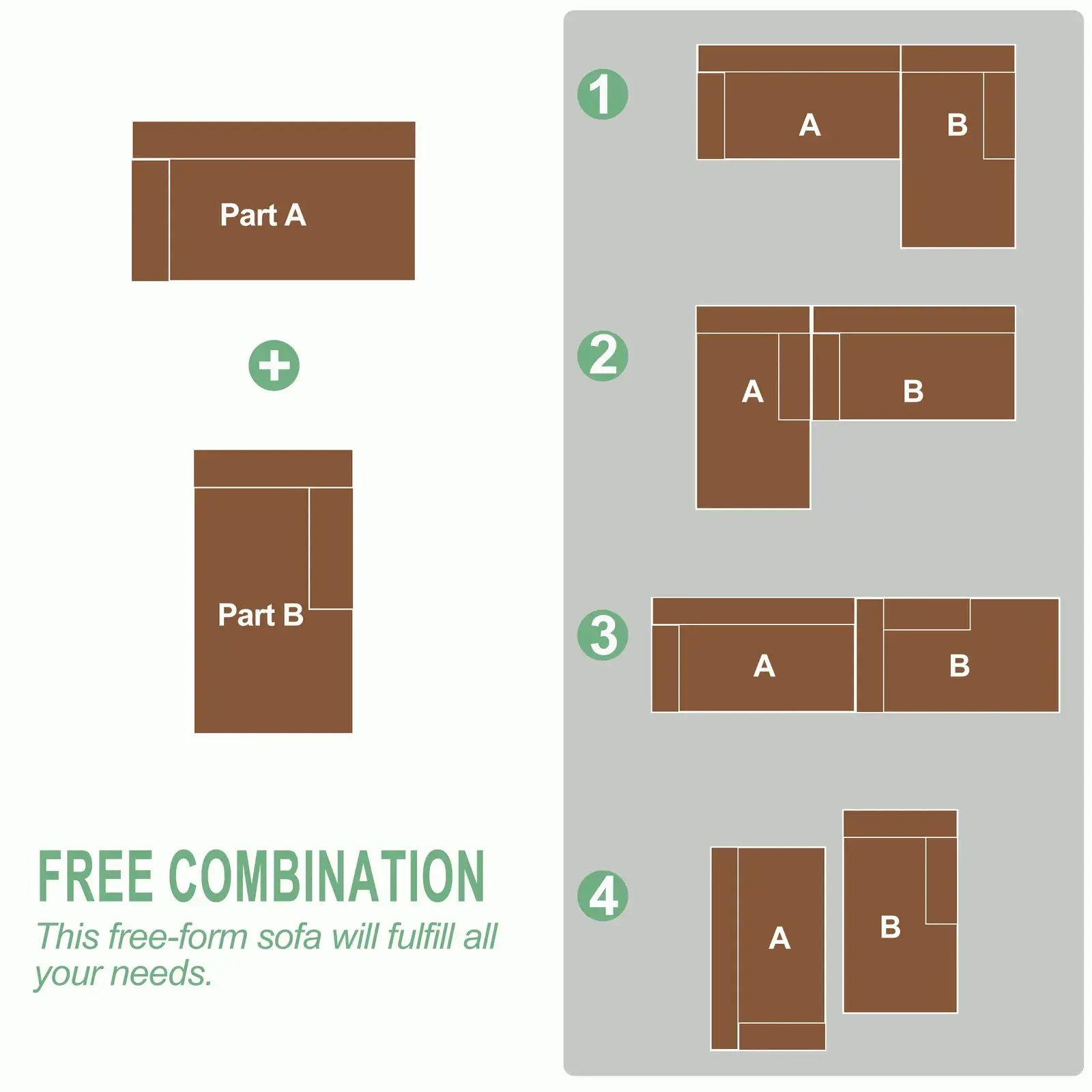 Modern Modular L Shaped Sectional Sleeper Couch - Image 7