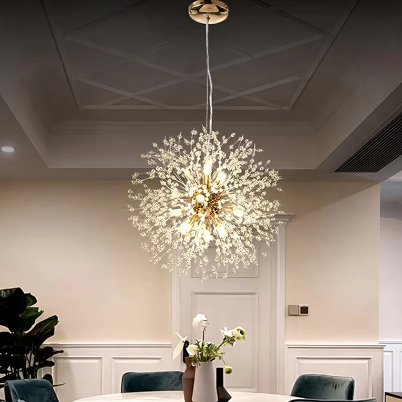 Modern Sky Star Fireball Crystal Pendant LED Light - Image 2