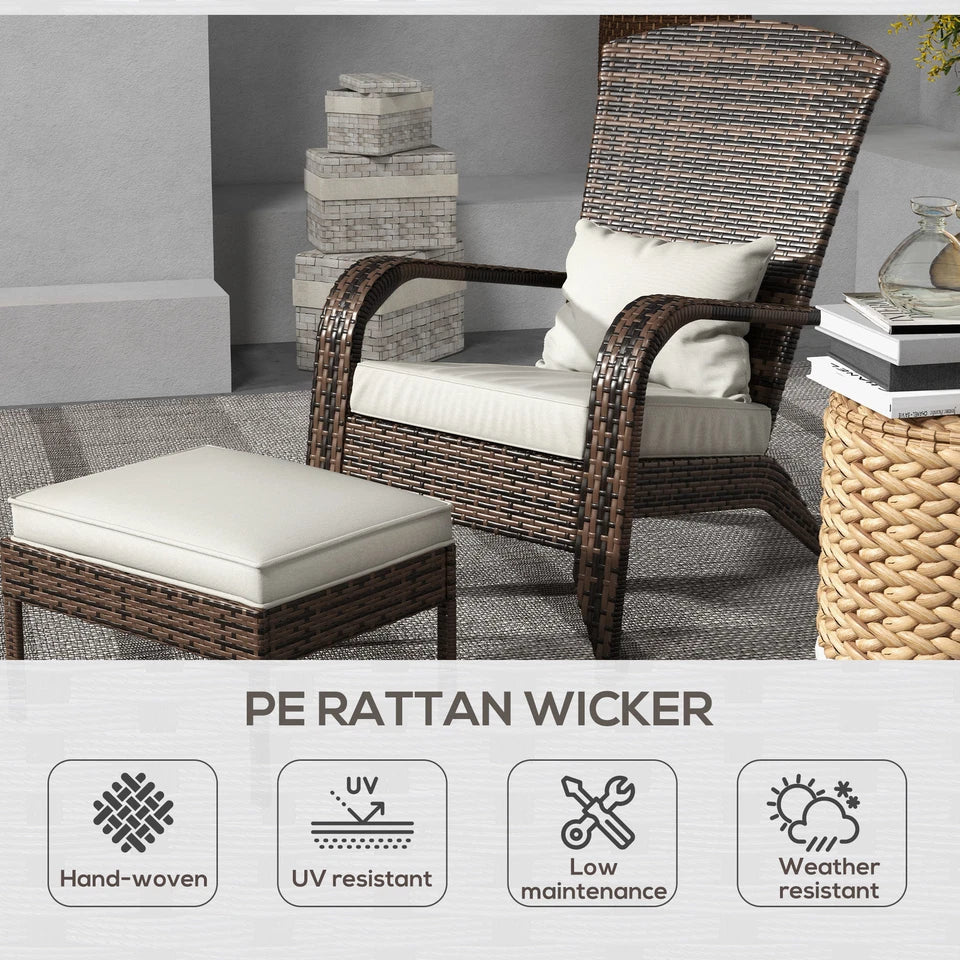 Moore Rattan Adirondack Chair - Image 3