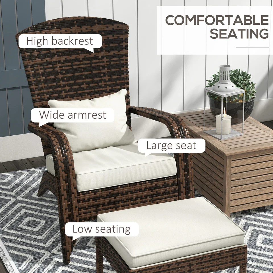 Moore Rattan Adirondack Chair - Image 4