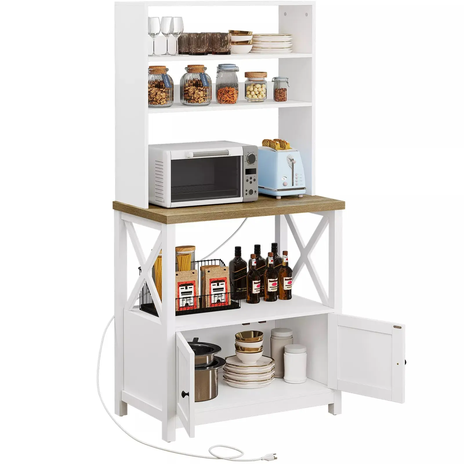 Morgan Kitchen Pantry Cabinet Hutch - Image 3