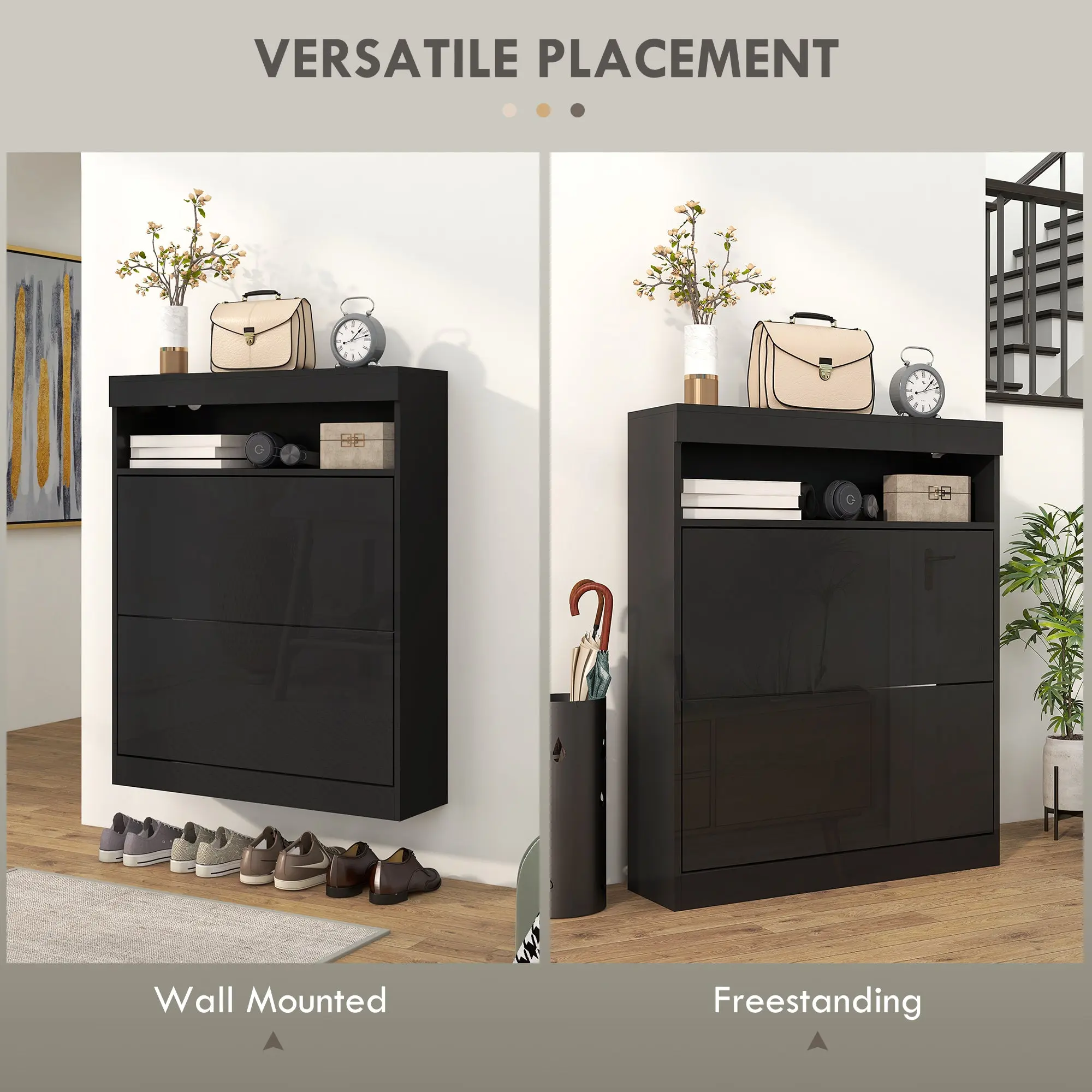 Moss Wall Mounted Shoe Storage Cabinet - Image 3