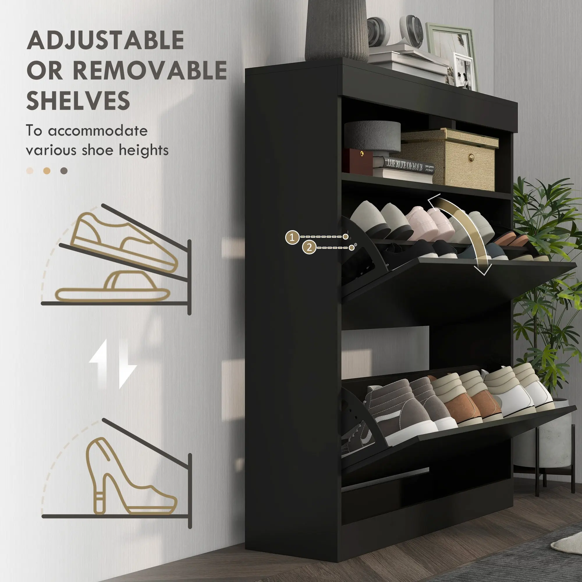 Moss Wall Mounted Shoe Storage Cabinet - Image 5