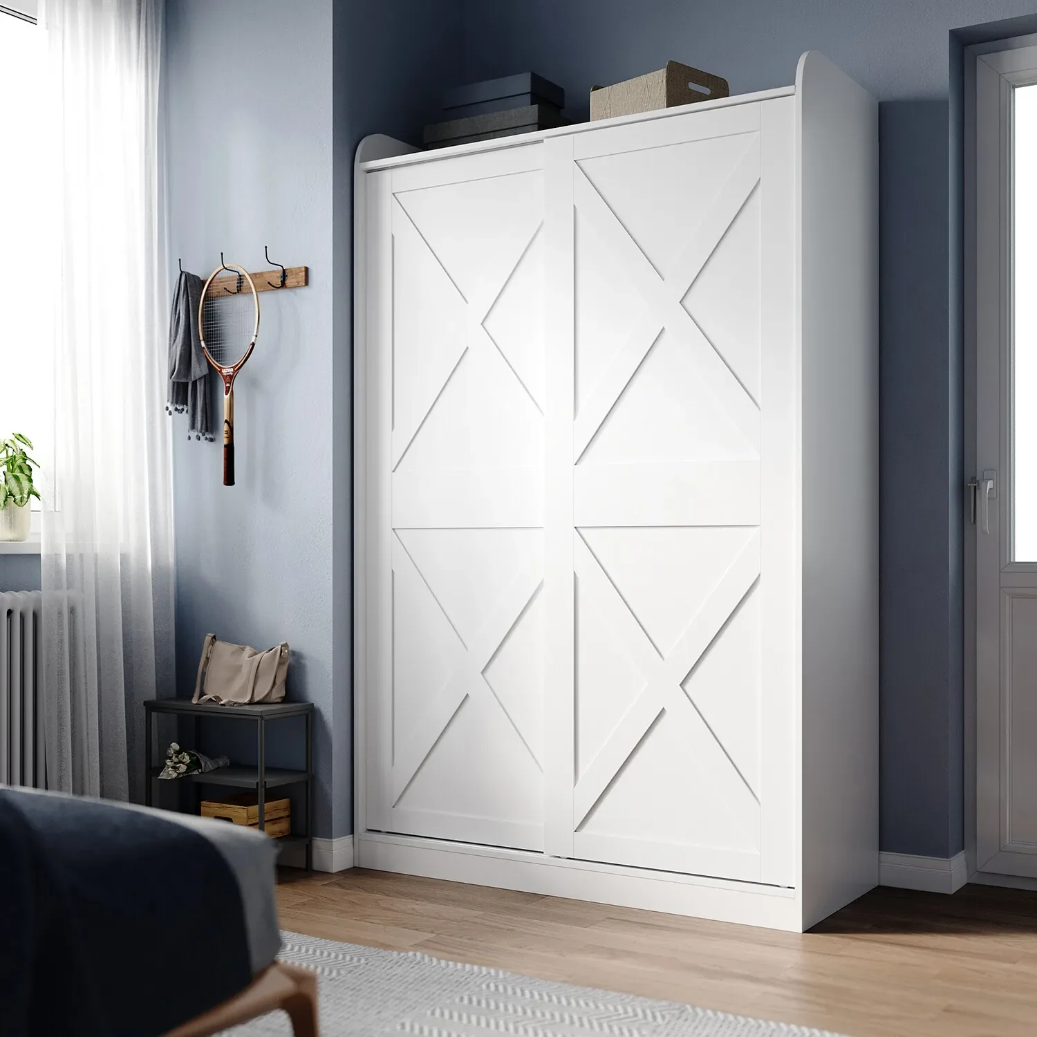 Neal White Sliding Doors Wardrobe - Image 7