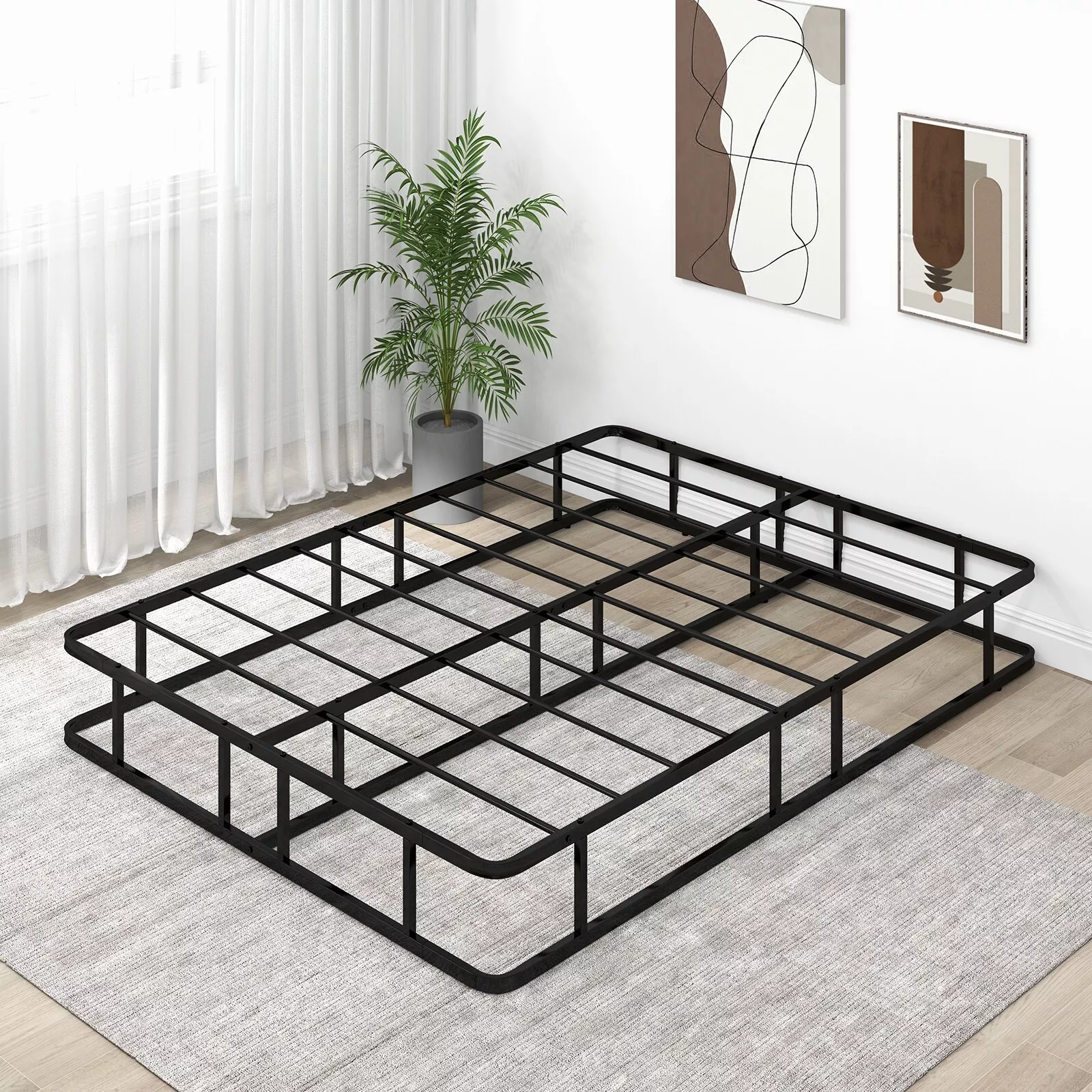 Nelson King Metal Platform Bed Frame - Image 3