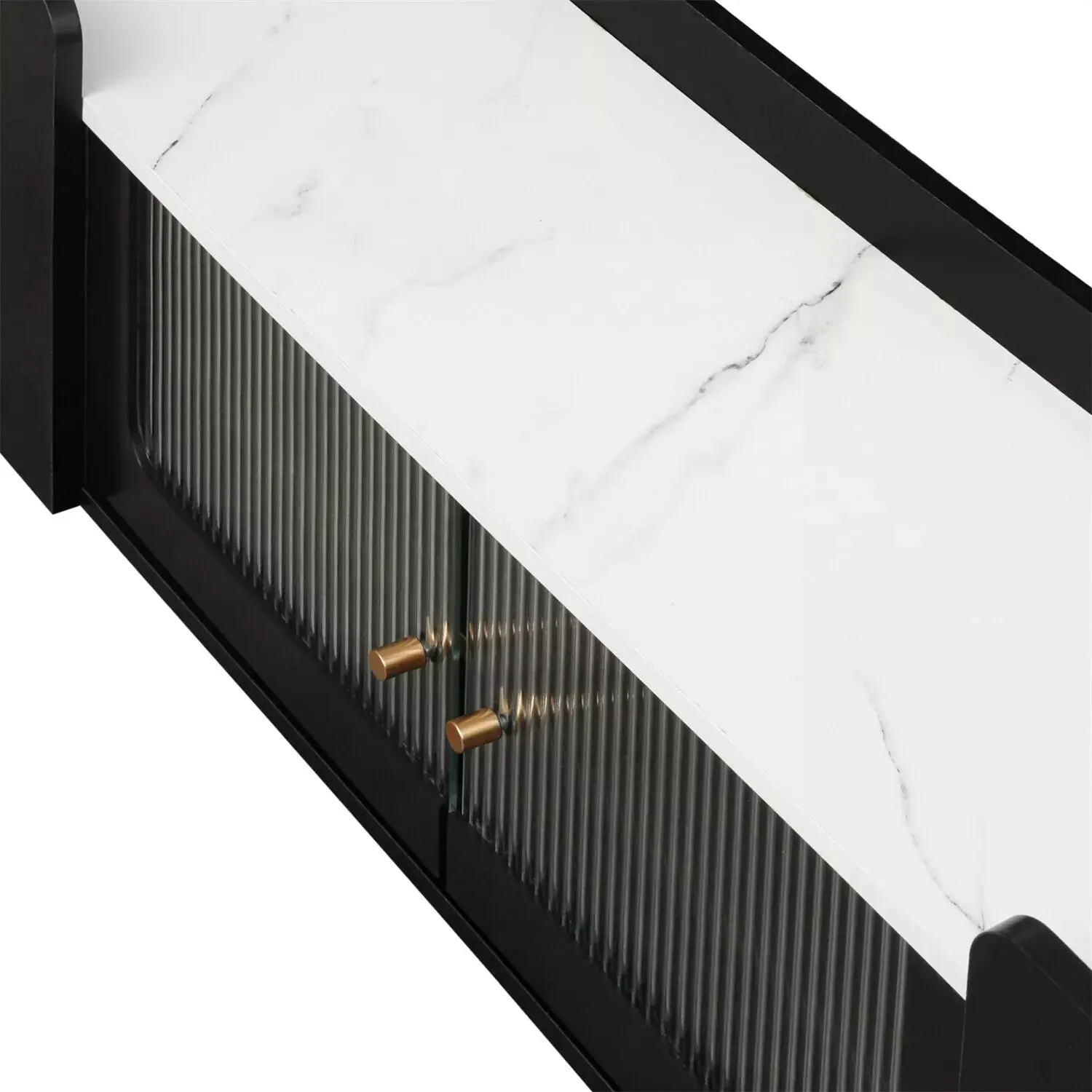 Nia Black Modern TV Media Cabinet Console - Image 6