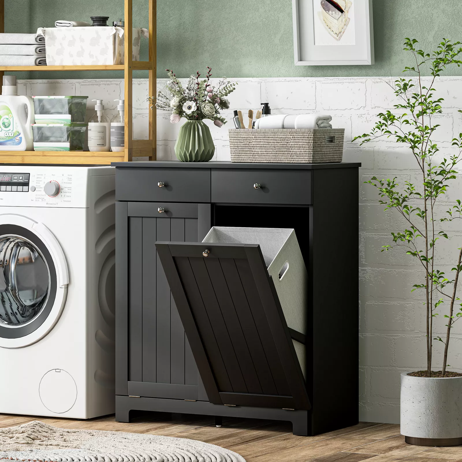 Niall Tilt Out Laundry Room Cabinet - Image 8