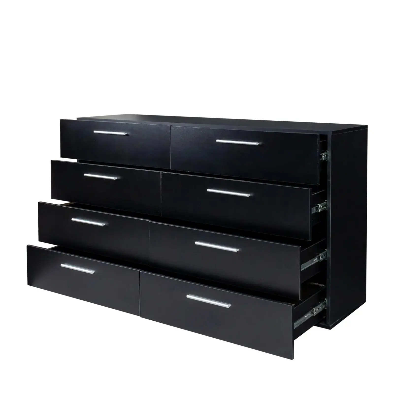 Noah Black Modern 8 Drawer Chest Dresser - Image 4
