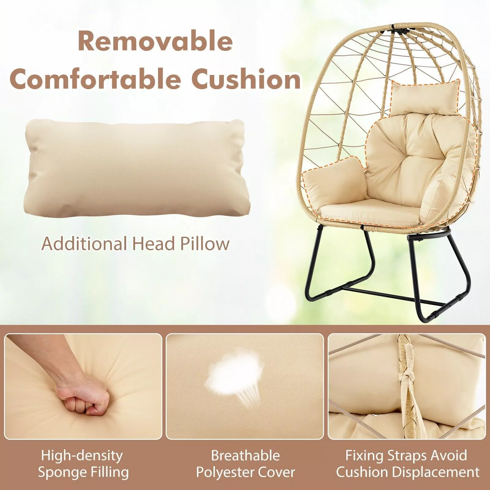 Noble Outdoor Garden Egg Chair - Image 4