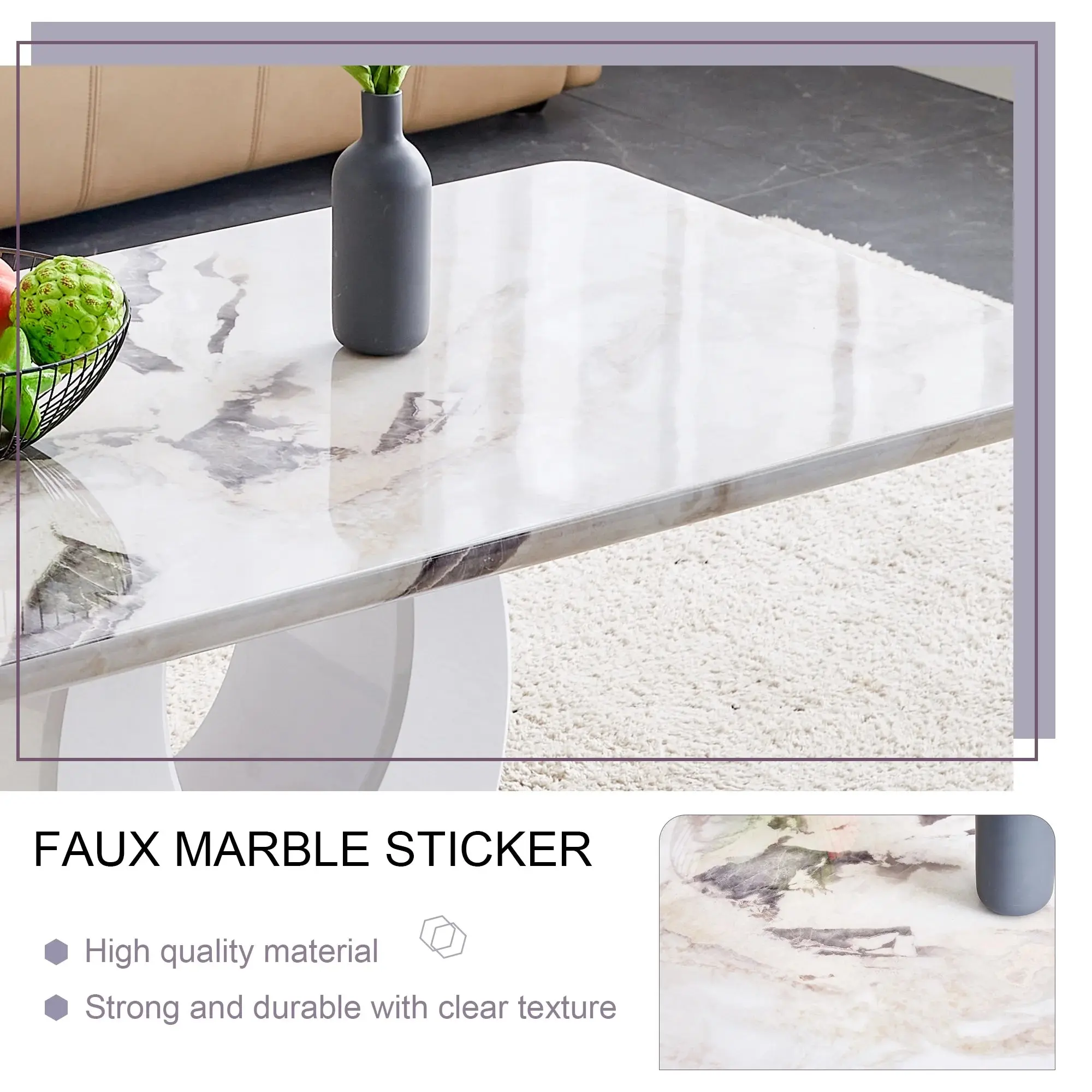 Nora Marble Coffee Table - Image 3