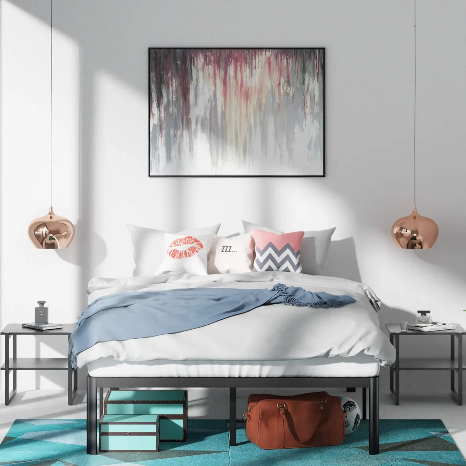 Nora Metal Platform Bed - Image 4