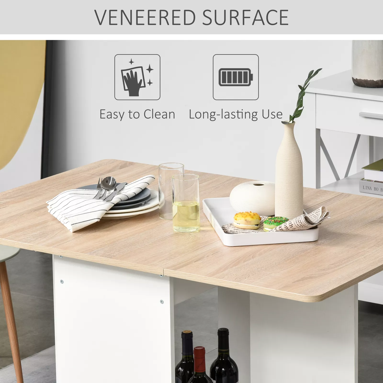 Norris Drop Leaf Dining Table - Image 3