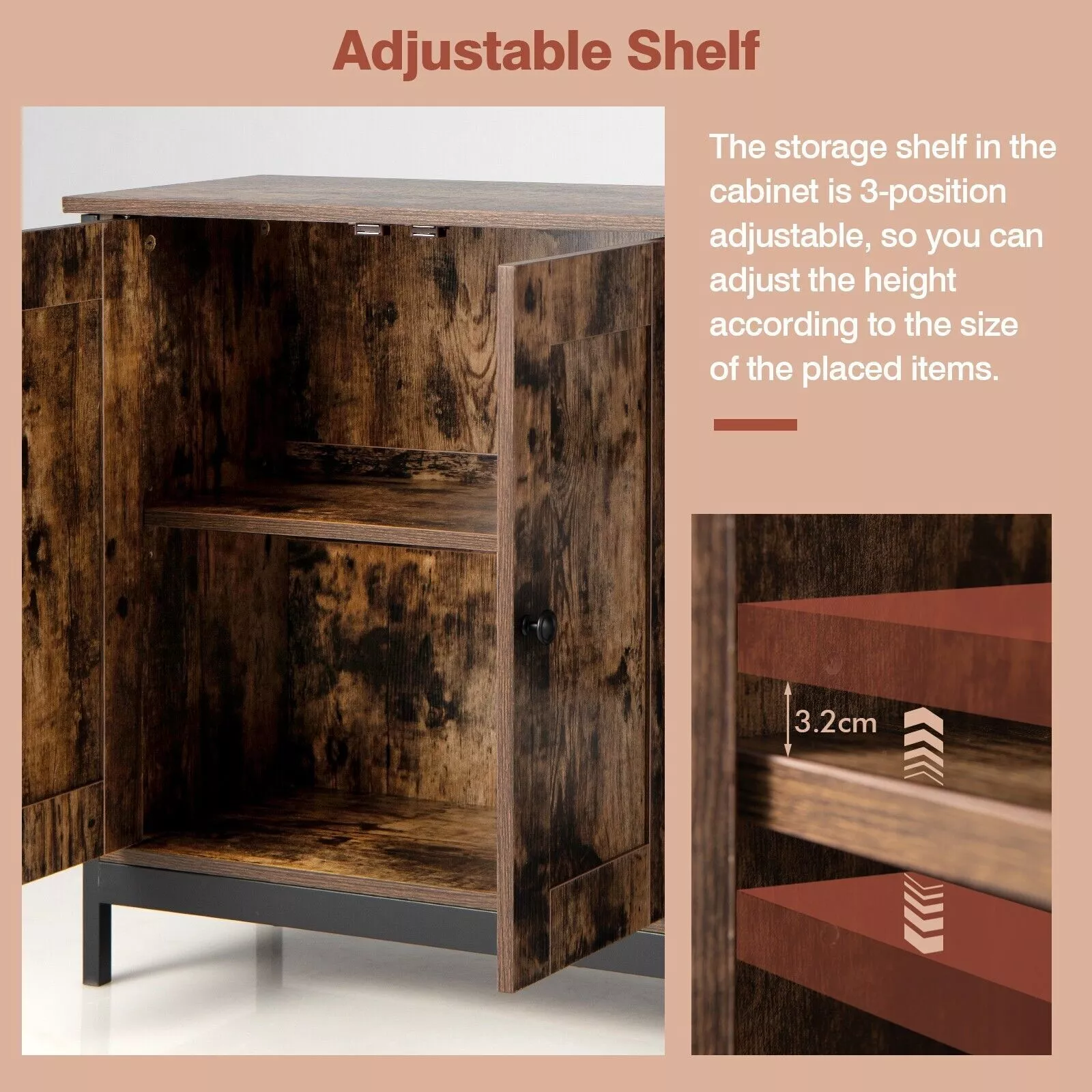 Nunez Sideboard Cabinet - Image 4