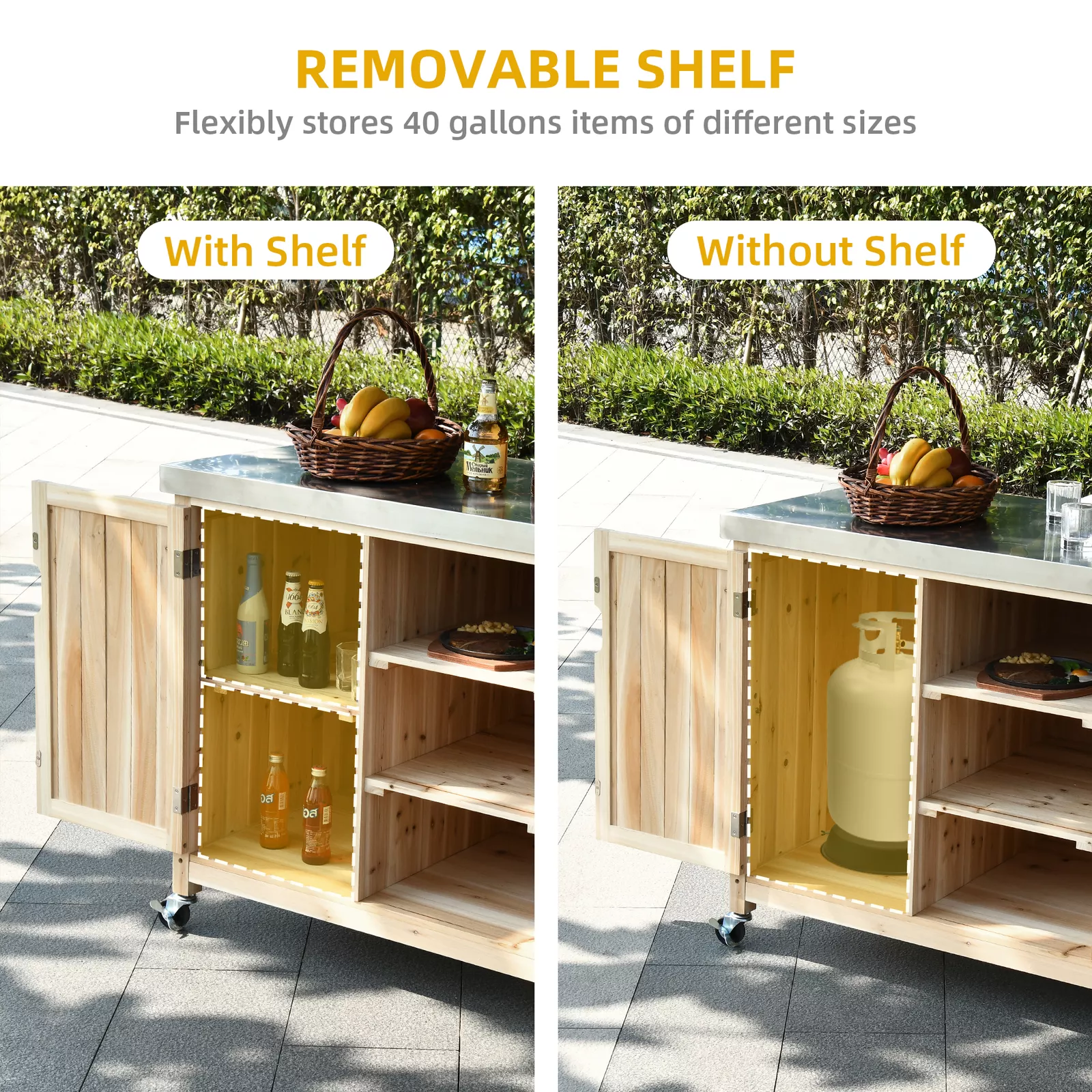 Omar Outdoor Bar Cart - Image 4
