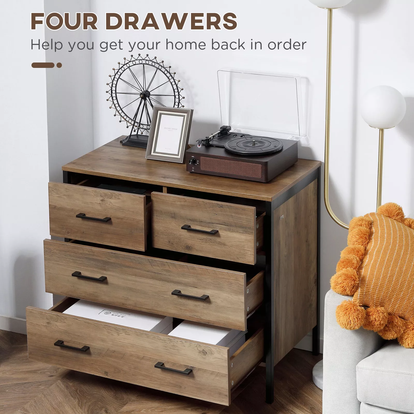 Ortiz 4 Drawer Chest Dresser - Image 3