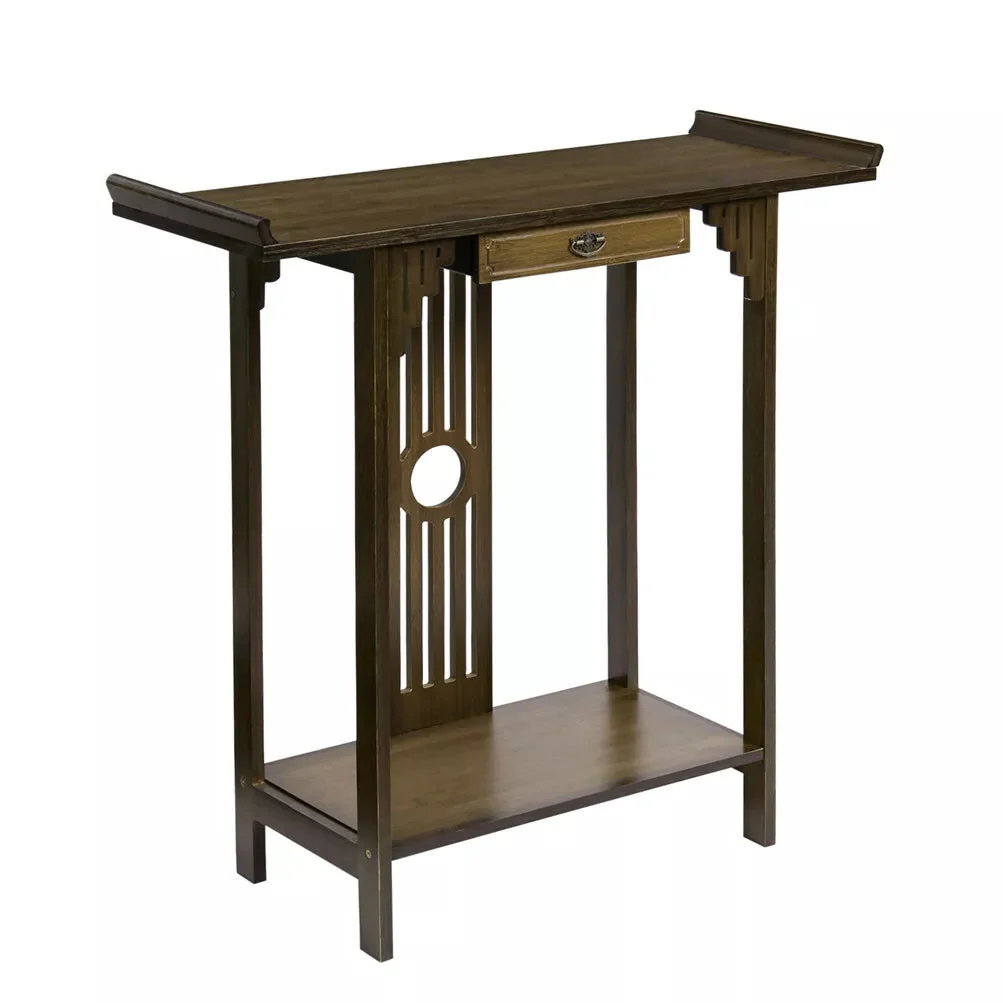 Ortiz Antique Narrow Entryway Table With Storage - Image 2