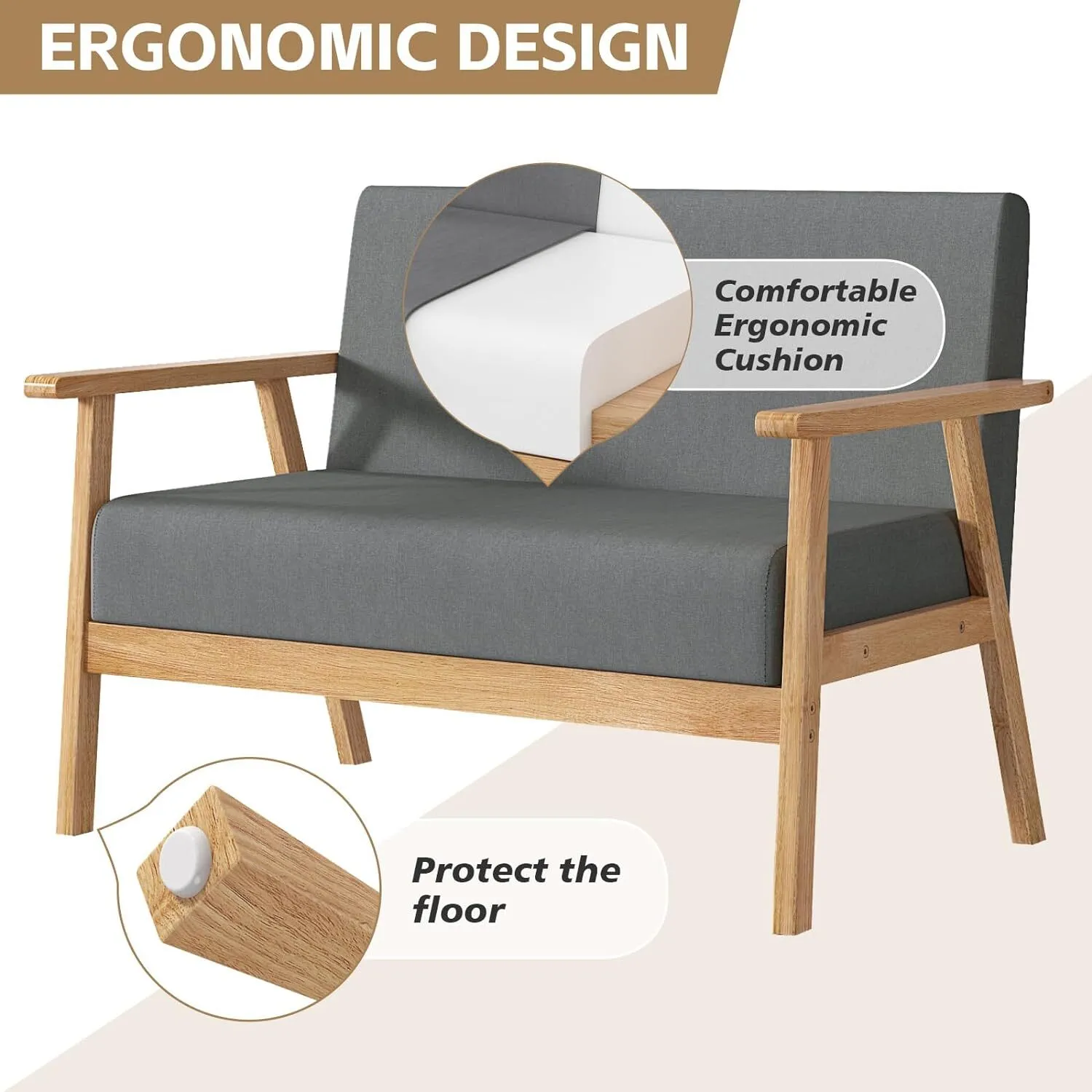 Otis Small 2 Seater Loveseat Sofa - Image 2