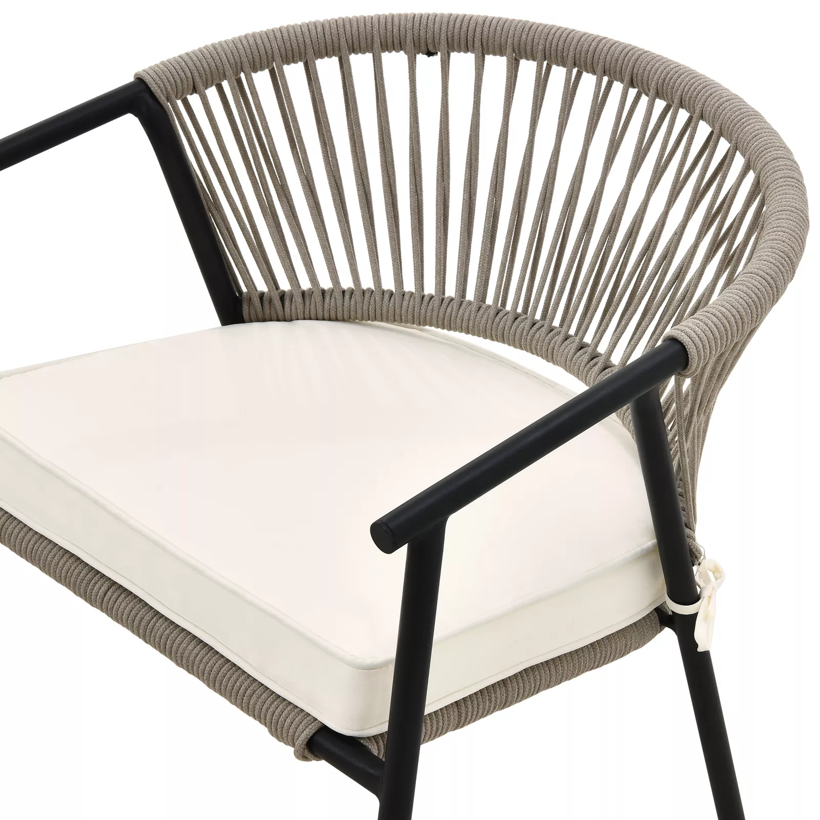 Outdoor Cushioned Rope Patio Chair (Set of 4) - Image 4