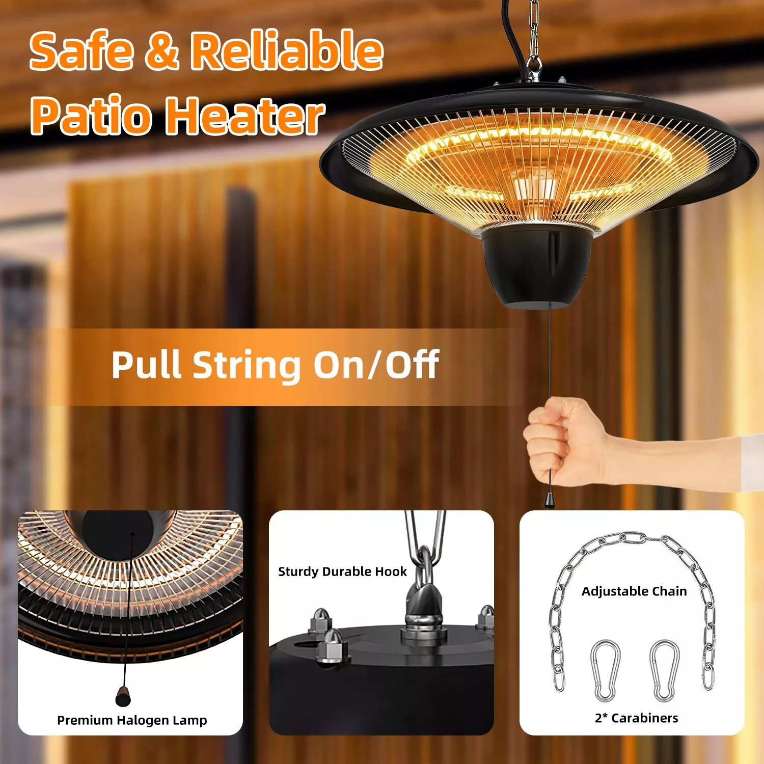 Outdoor Electric Patio Space Heater Lamp - Image 5