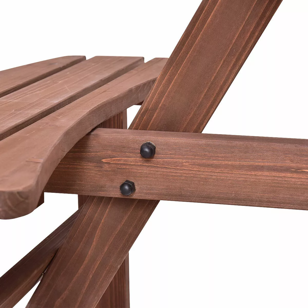 Outdoor Round Wood Picnic Table - Image 5