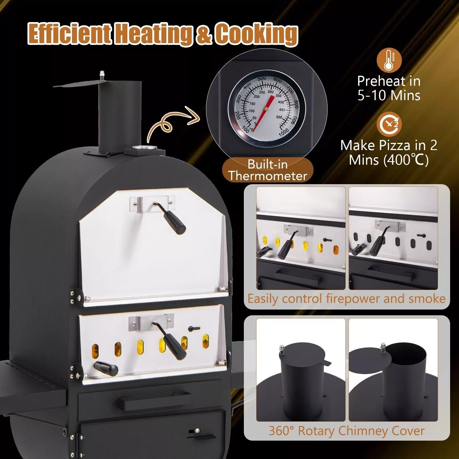 Outdoor Wood Fired Pizza Oven - Image 4