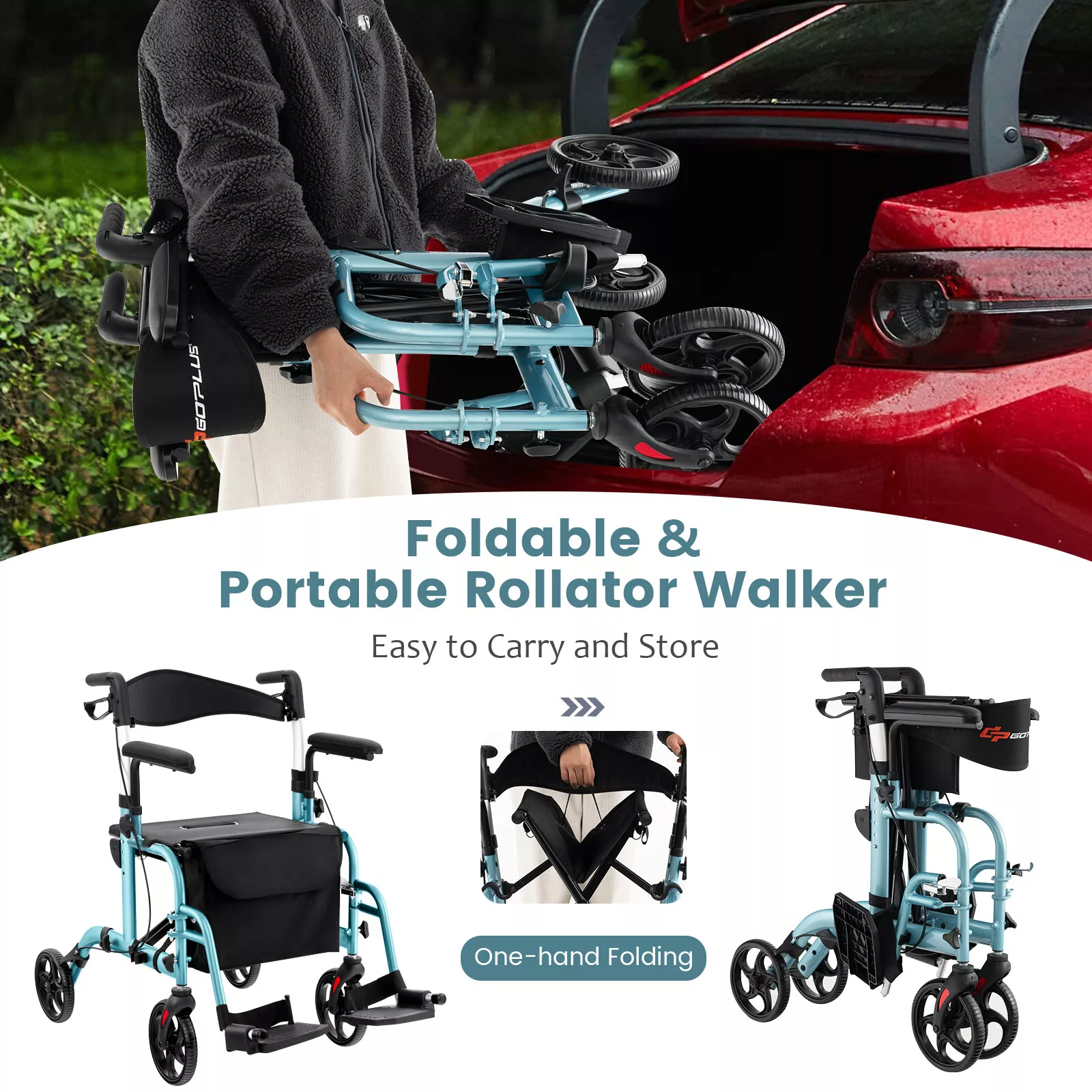Owain Rollator Walker With Seat - Image 6