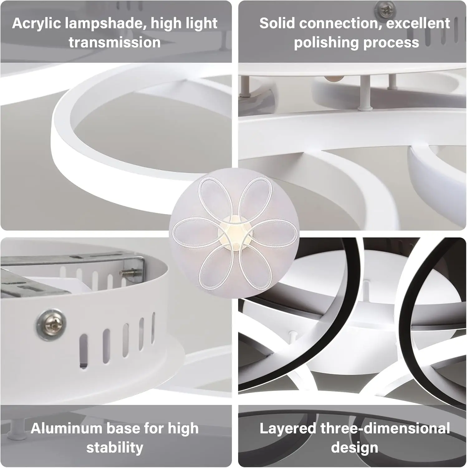 Petal LED Flush Mount Ceiling Light - Image 3