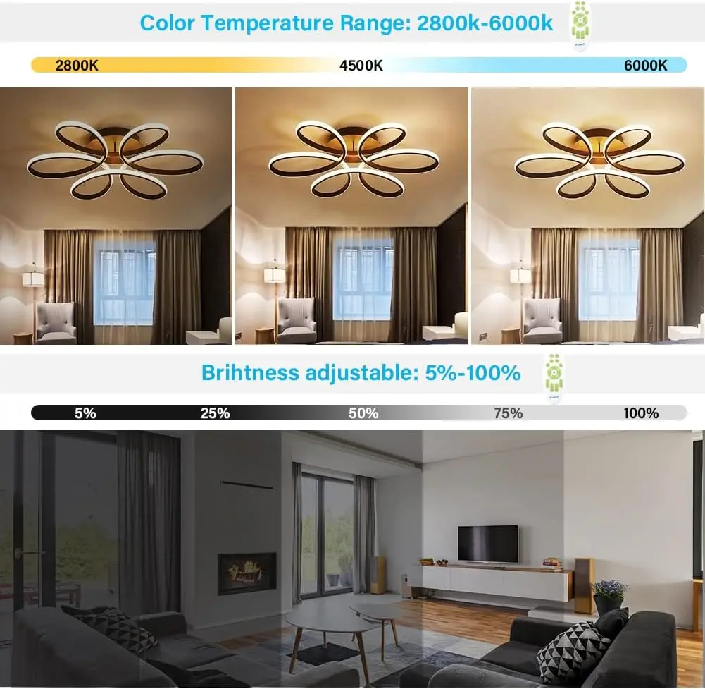 Petal LED Flush Mount Ceiling Light - Image 4