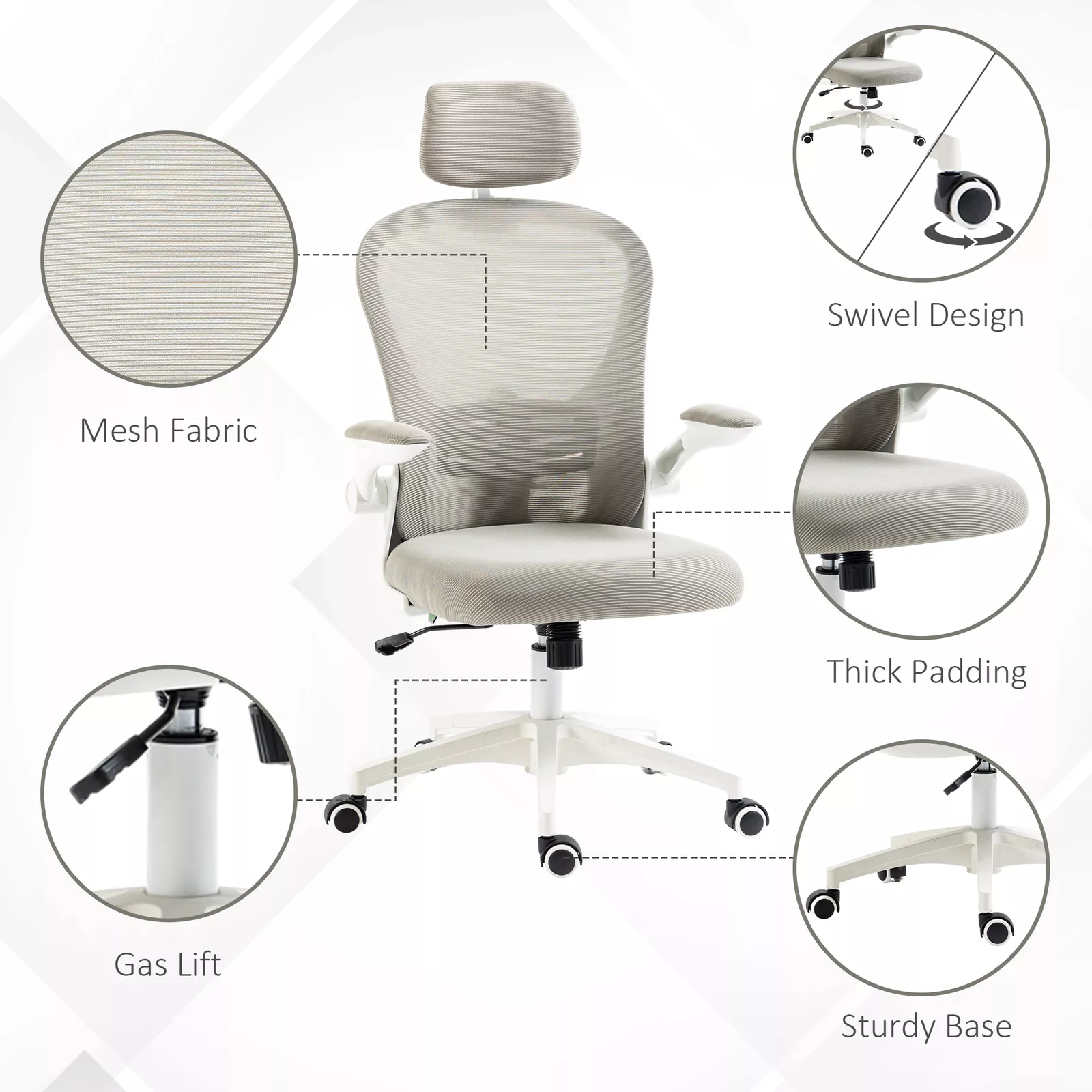 Peterson Mesh Office Ergonomic Desk Chair - Image 6