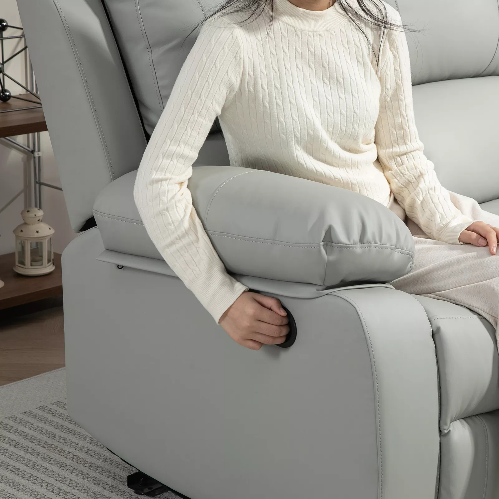 Philip Leather Loveseat Recliner Sofa - Image 6