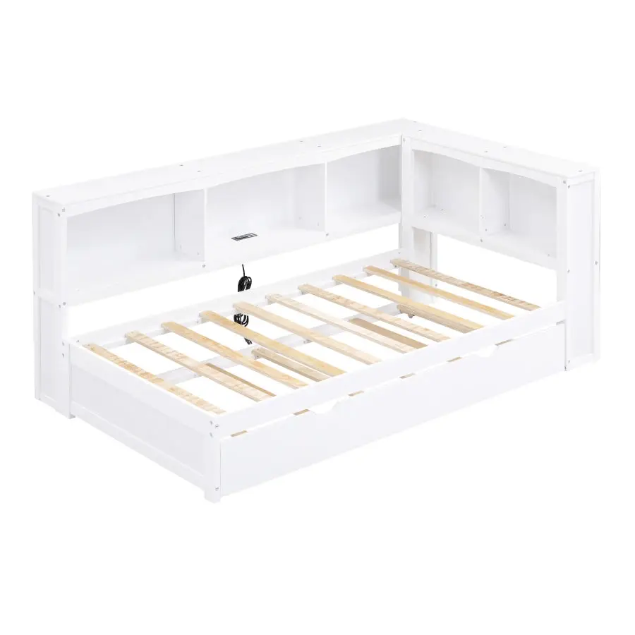 Porter Twin Wood Trundle Daybed With Storage - Image 4