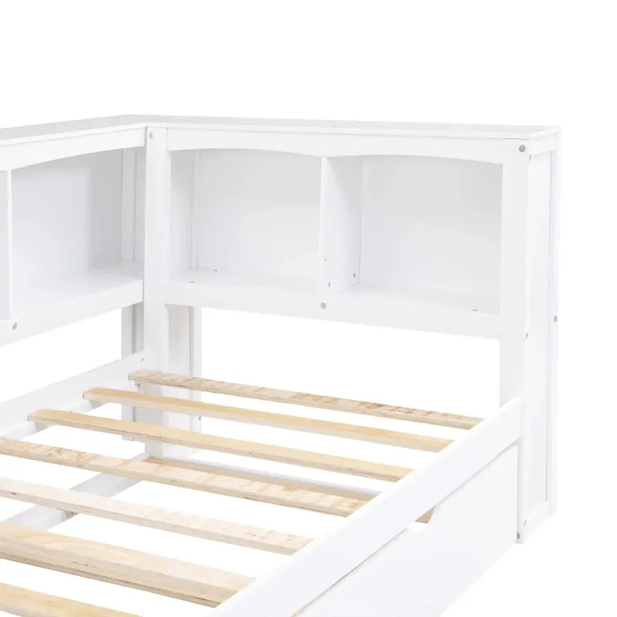 Porter Twin Wood Trundle Daybed With Storage - Image 5