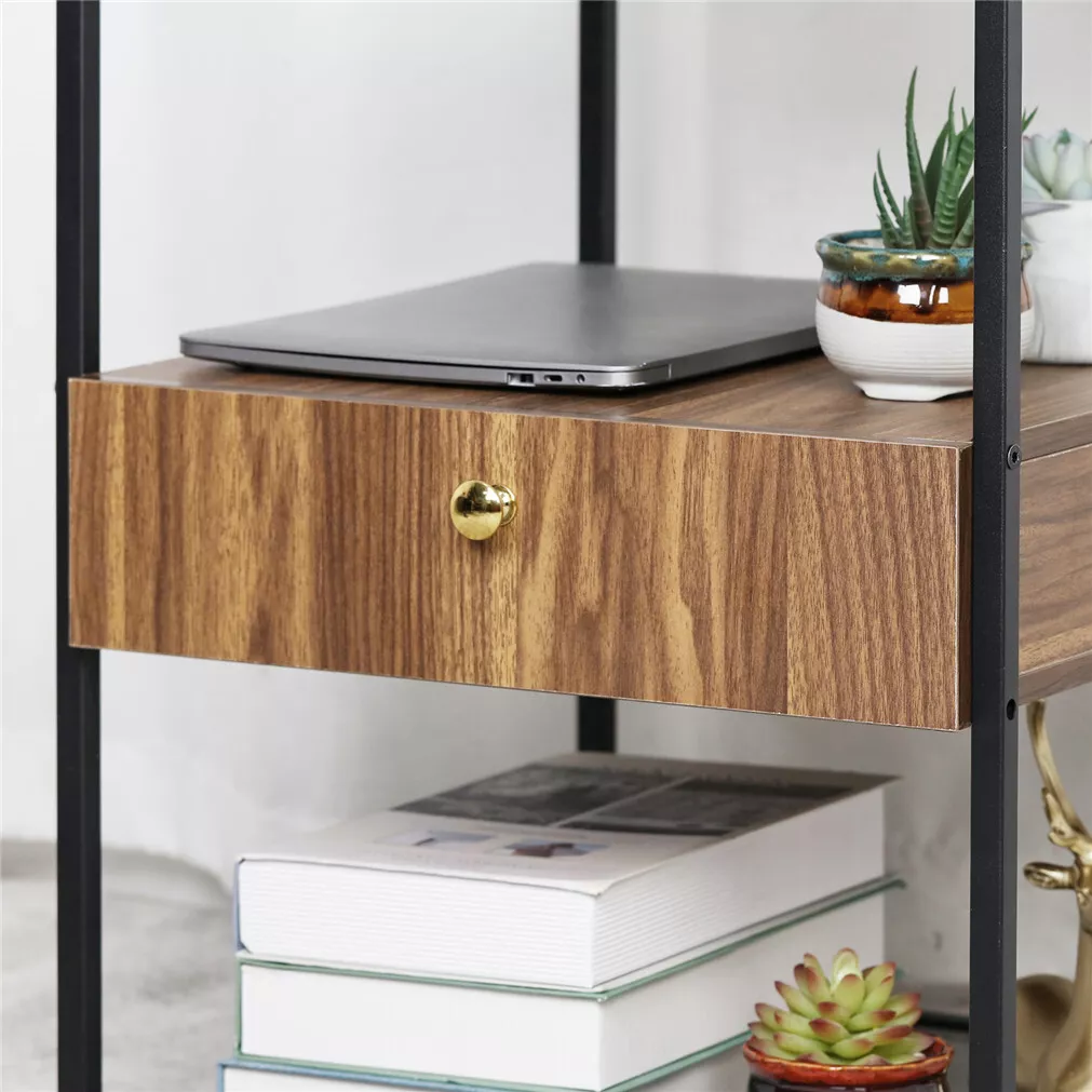 Potter Glass Bedside Nightstand Table With Drawer - Image 5