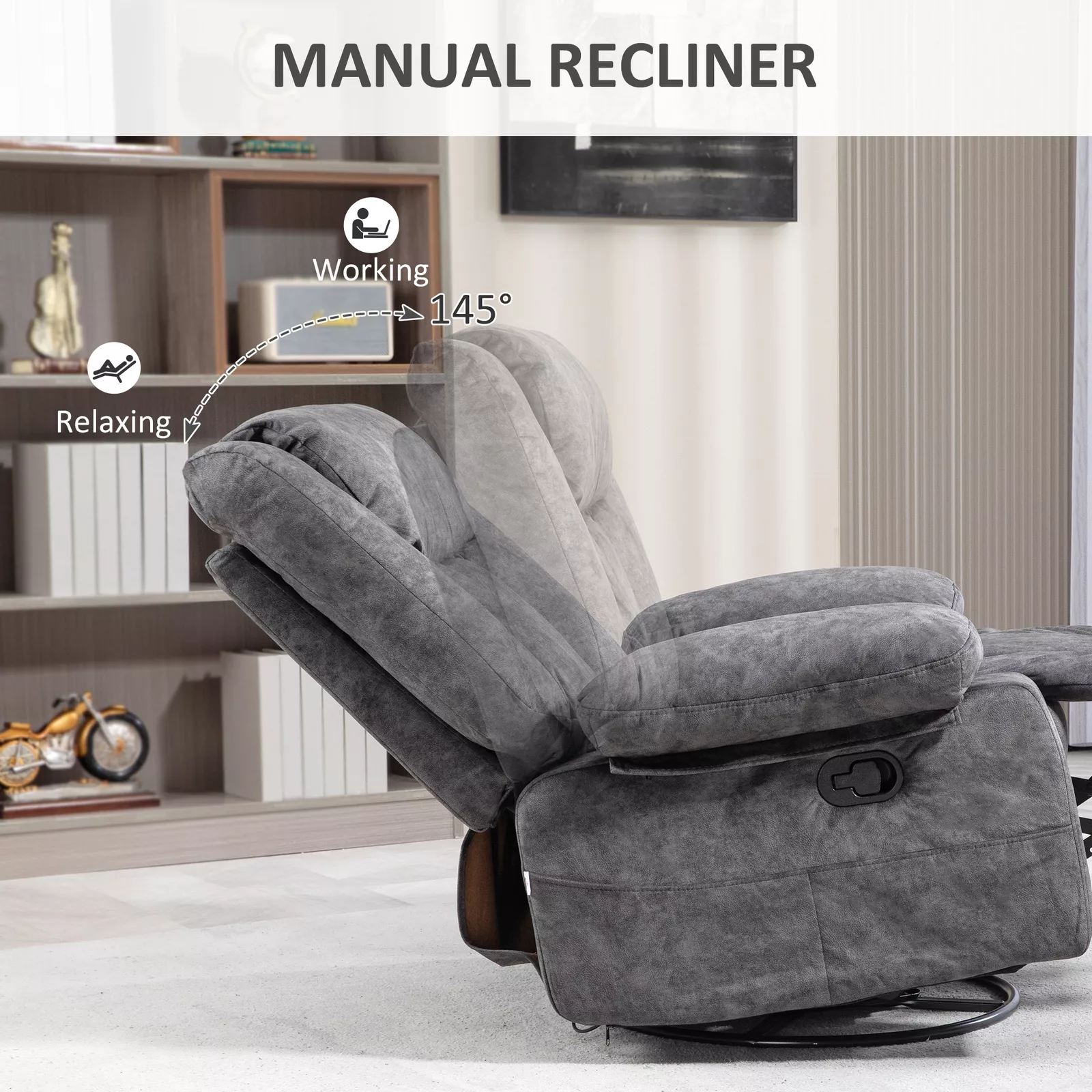 Pugh Oversized Wide Recliner Chair - Image 7