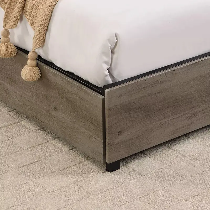 Queen Plateform Bed Frame With Storage & Light - Image 4