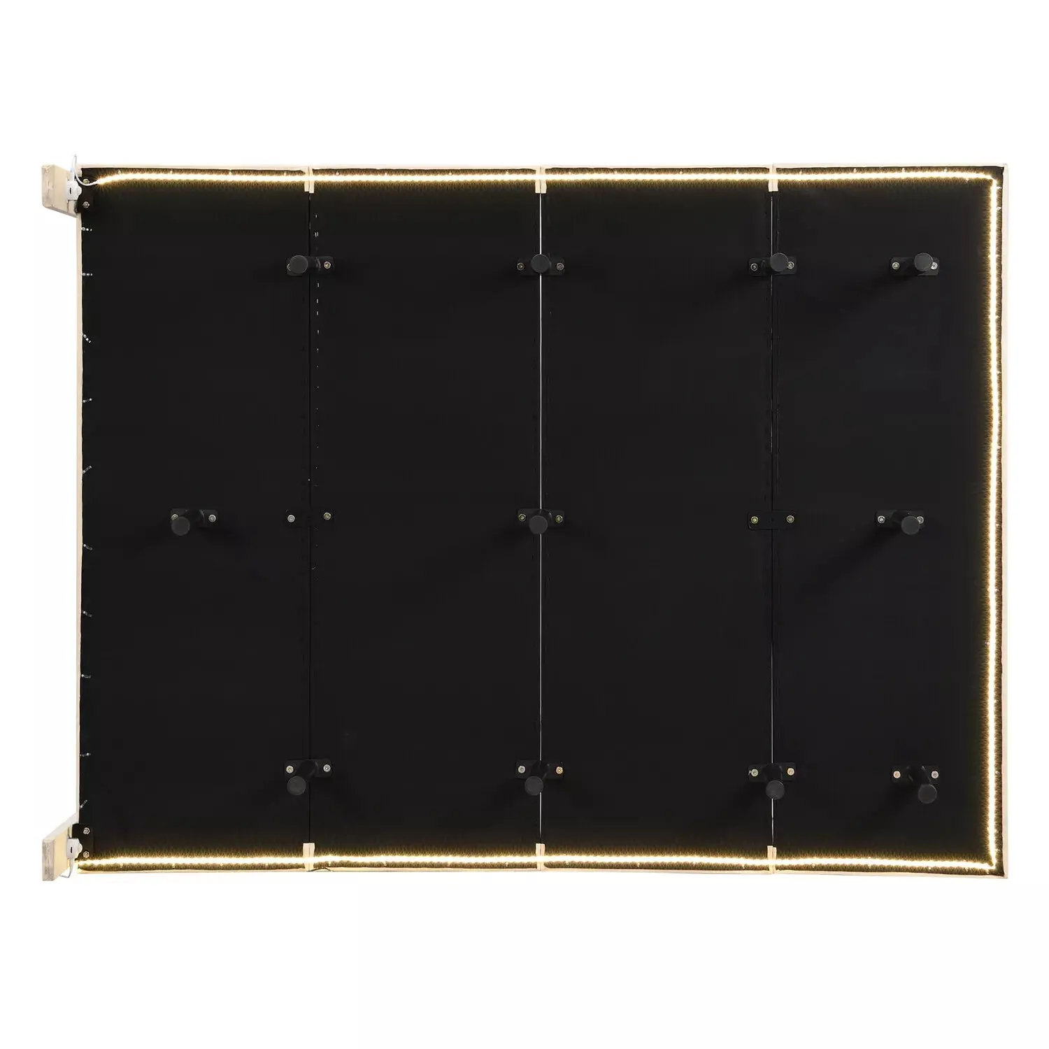 Queen Velvet Upholstered Floating Bed With Lights - Image 10