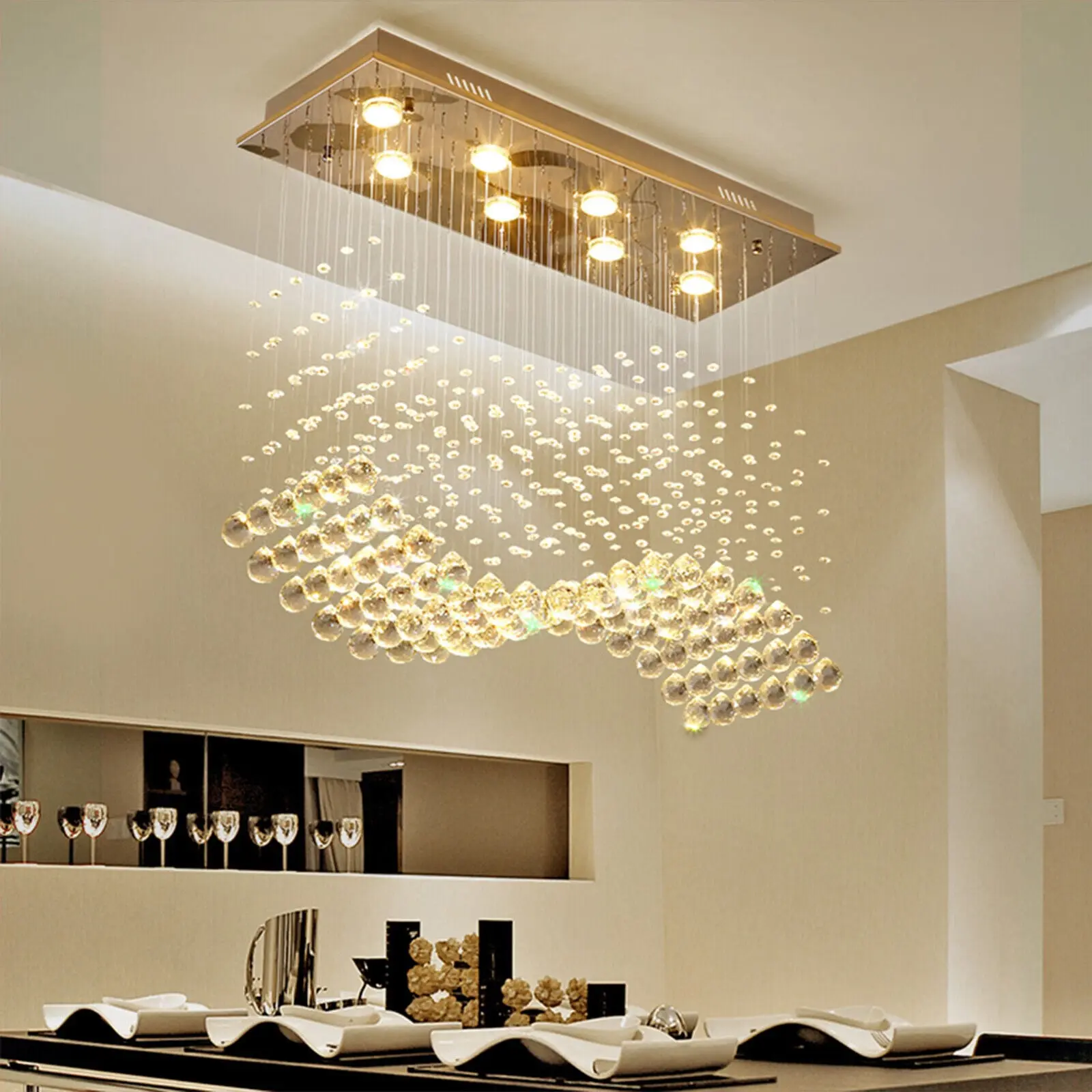 Raindrop Crystal Dining Room Chandelier