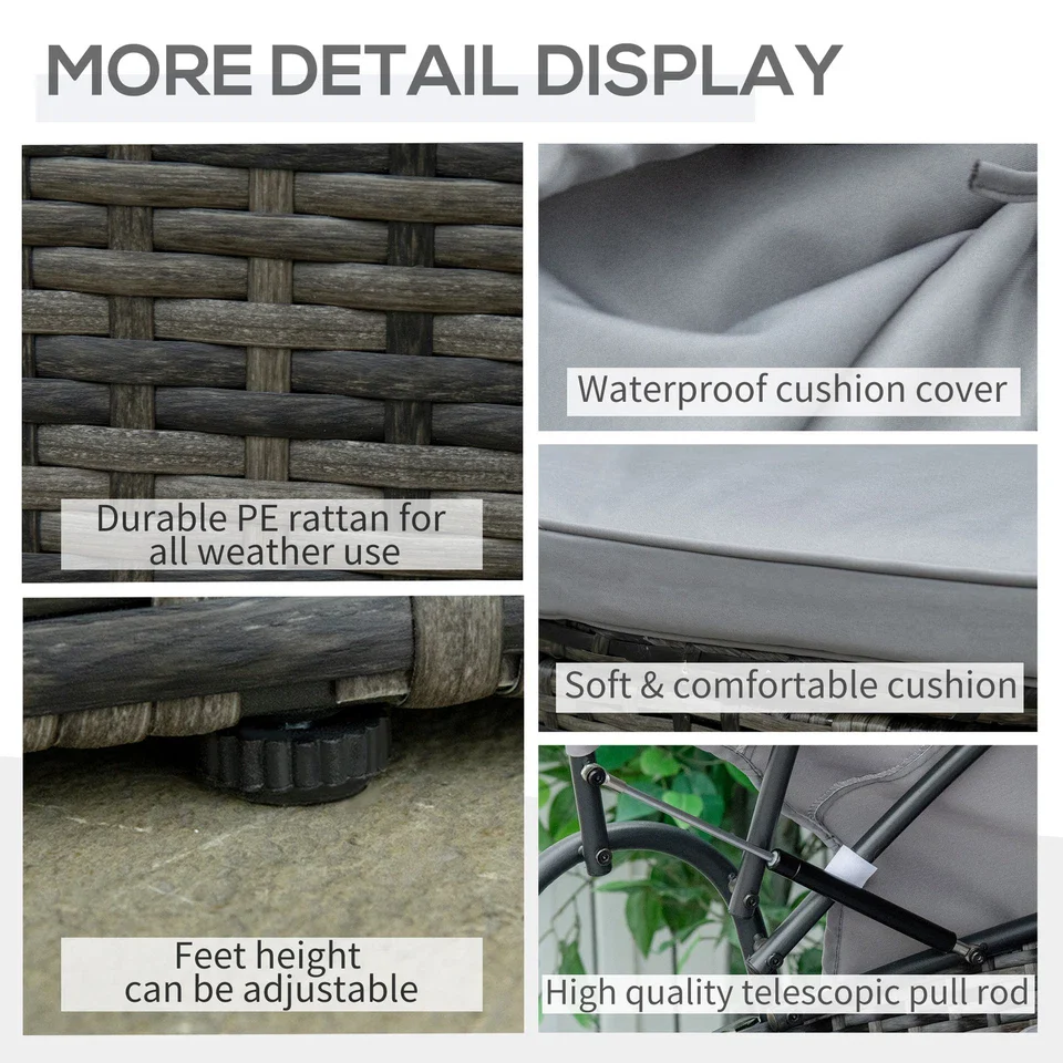 Rattan Outdoor Patio Daybed - Image 3