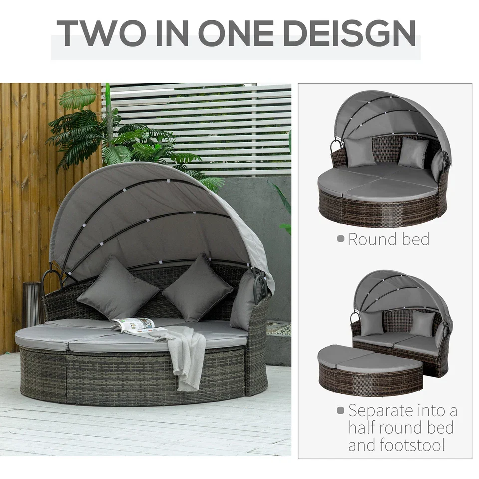 Rattan Outdoor Patio Daybed - Image 5