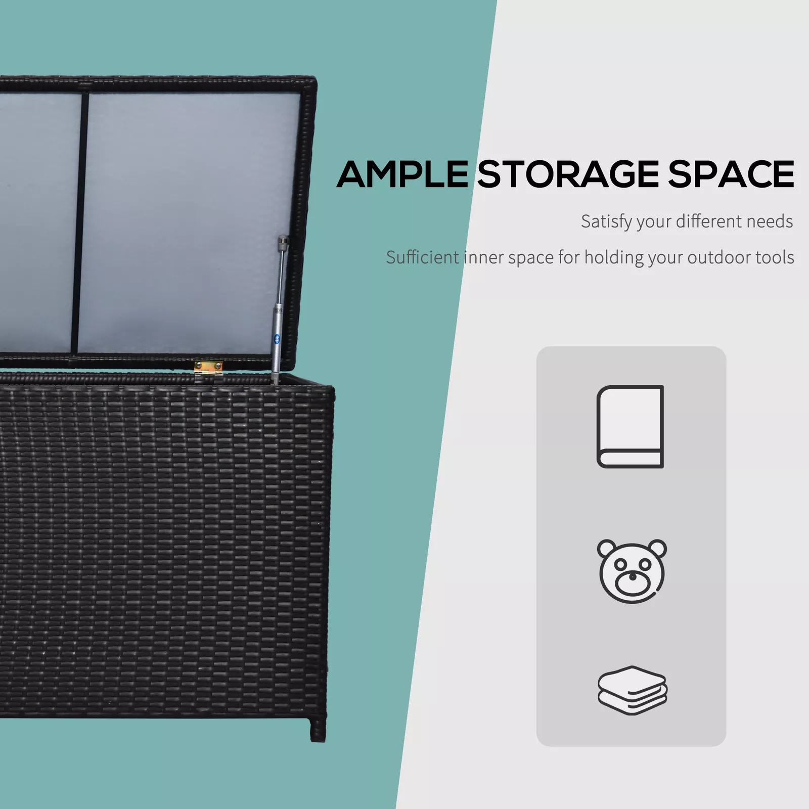 Rattan Outdoor Waterproof Storage Box - Image 6