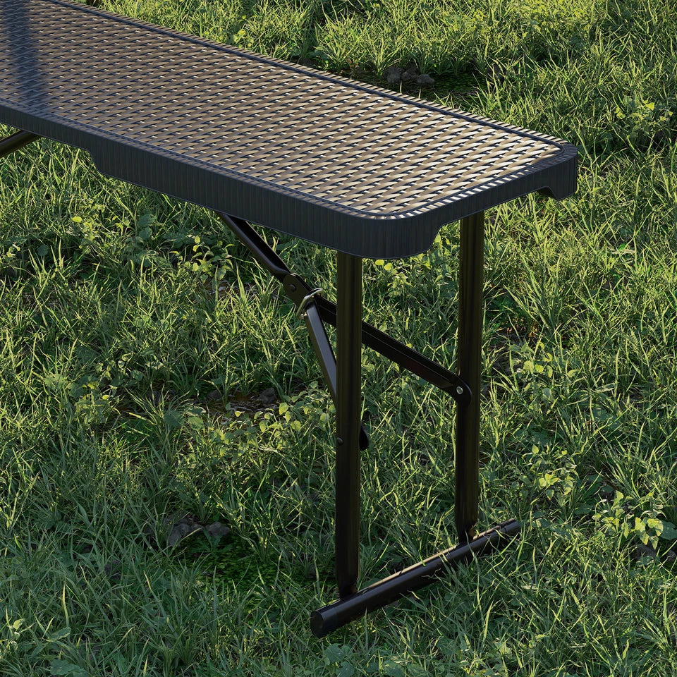 Rattan Picnic Bench Table - Image 8