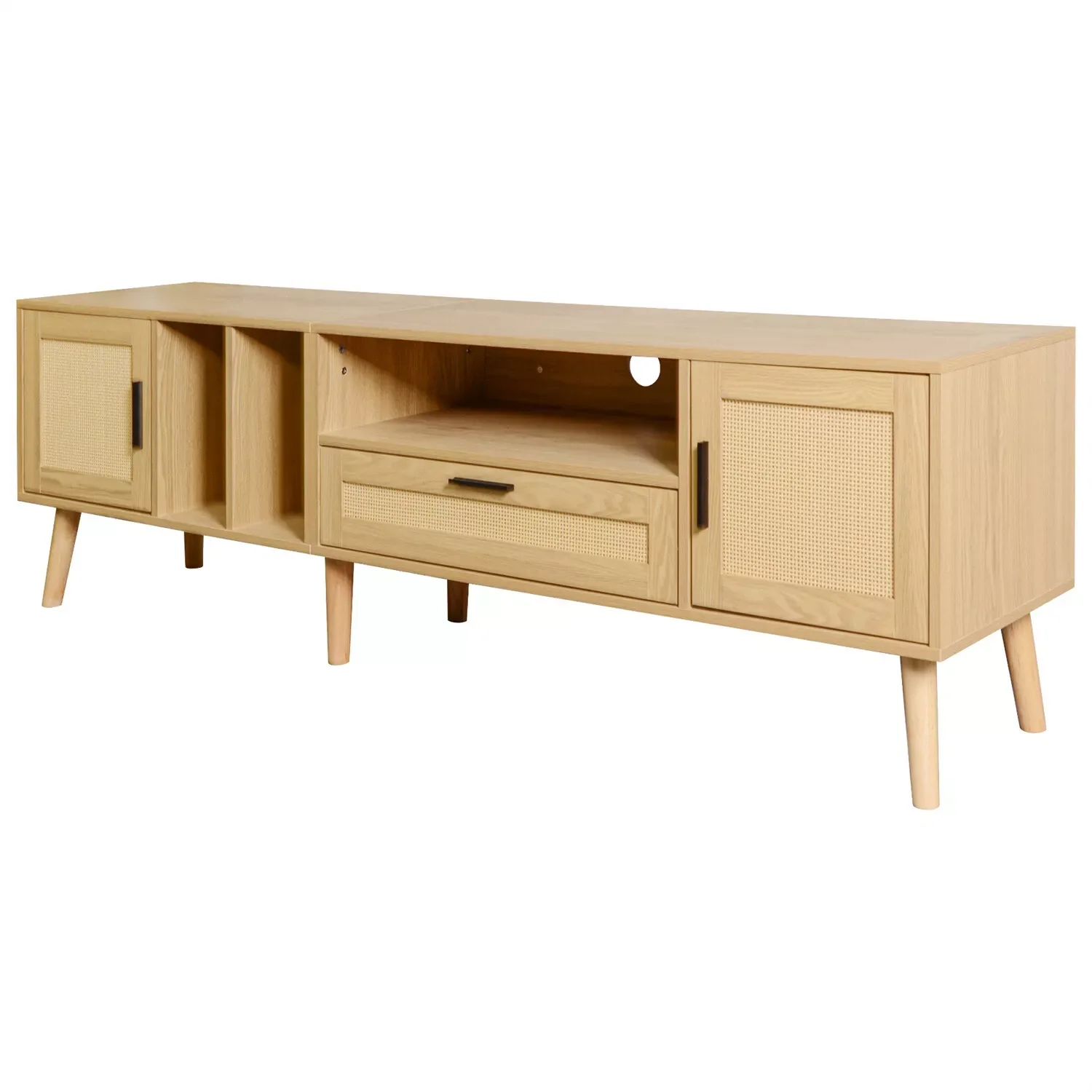 Rattan TV Cabinet Stand - Image 2