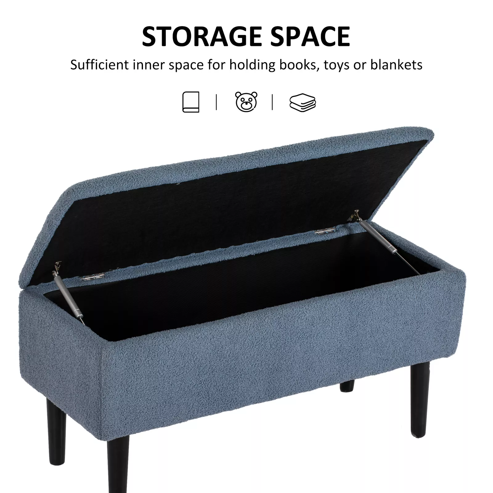 Rhys Ottoman Storage End Bed Bench - Image 3