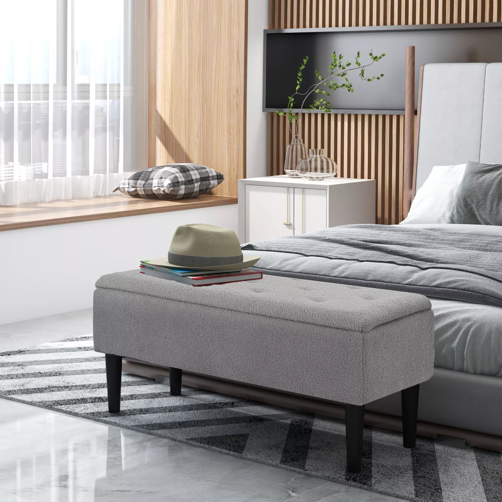 Rhys Ottoman Storage End Bed Bench - Image 9