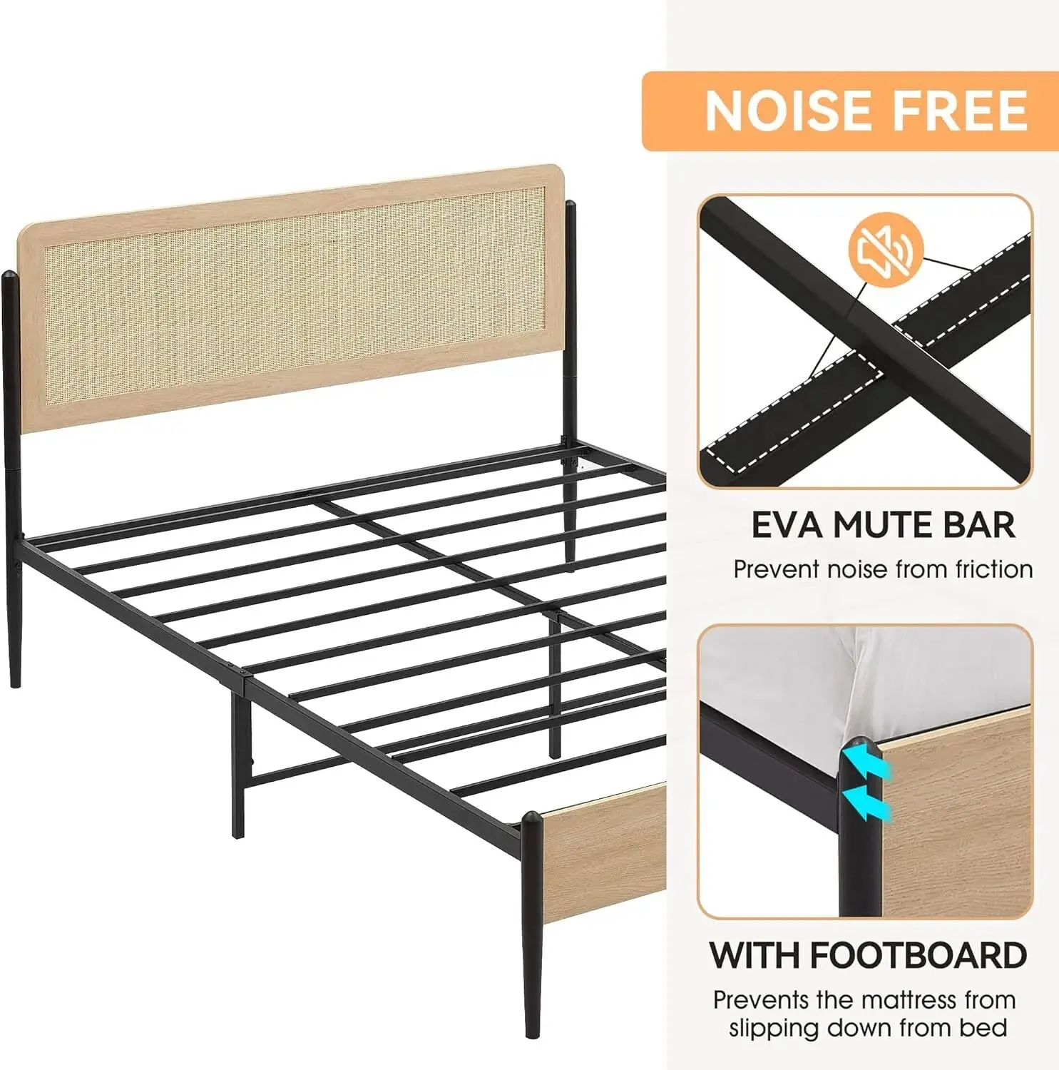 Rita Rattan Bed Frame - Image 3