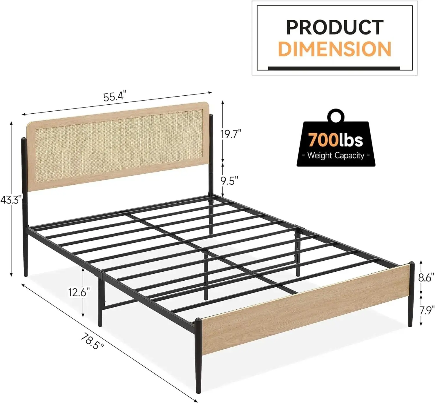 Rita Rattan Bed Frame - Image 7