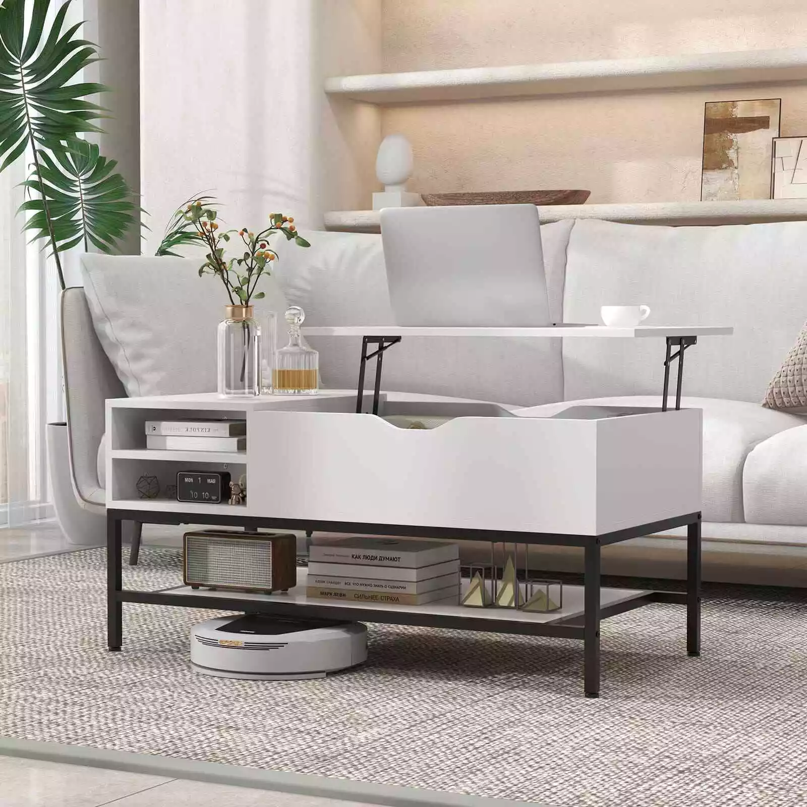 Riya Lift Top Coffee Table With Storage - Image 3